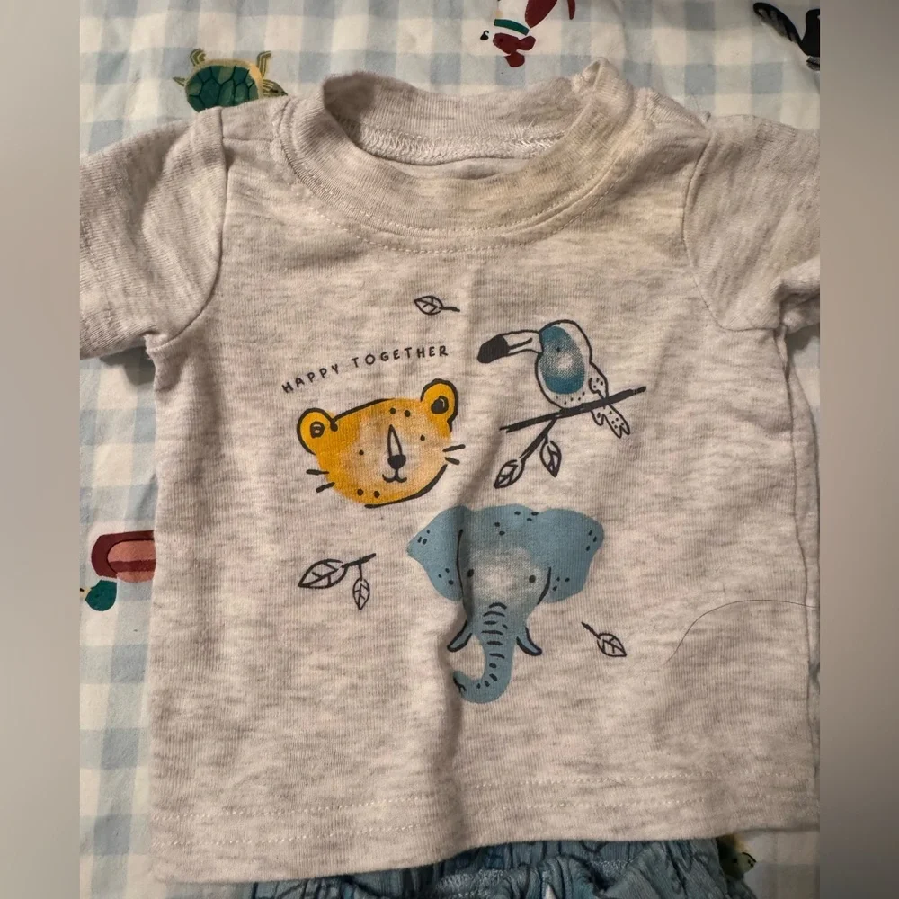 Carters Animal Print Baby Outfit-NB